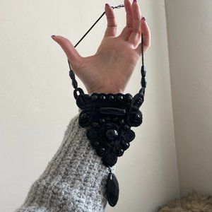Black Jewel Statement Necklace